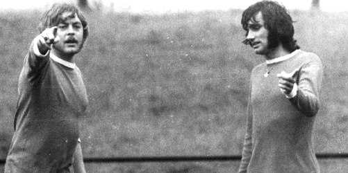 [Picture of Hywell Bennett with George Best]